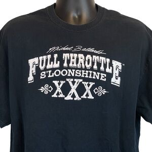 Full Throttle Saloon XL Black Tshirt Mens S’loonshine Biker